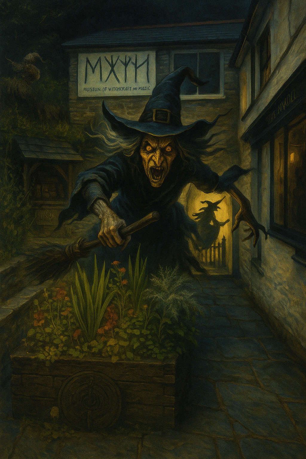 Boscastle Witchcraft Museum interior, AI-generated