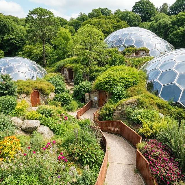 Eden Project Rainforest biome, hand-taken